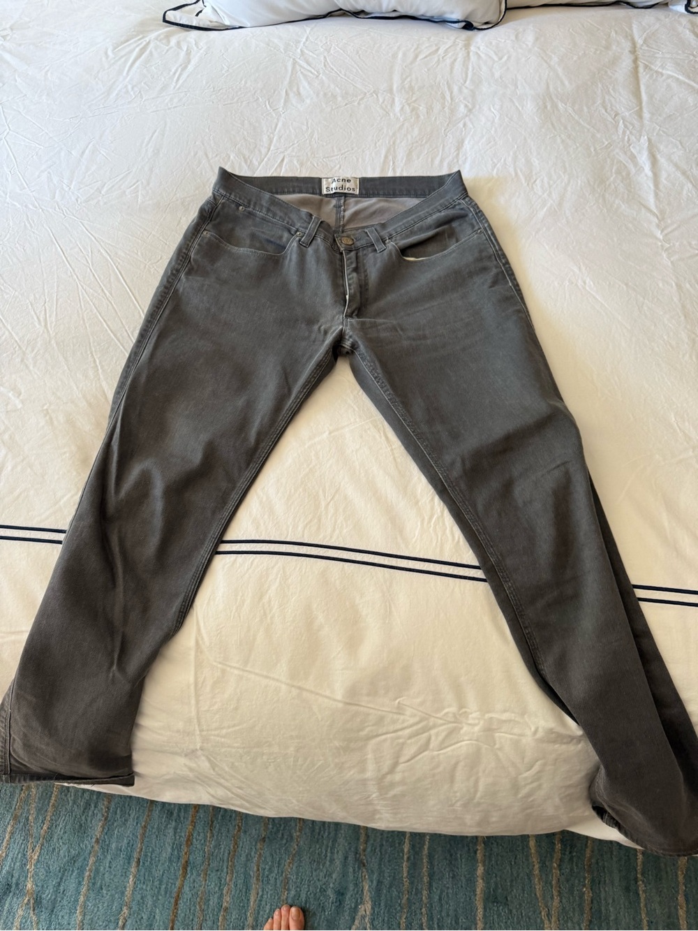 Acne Slim Straight Jeans in Gray